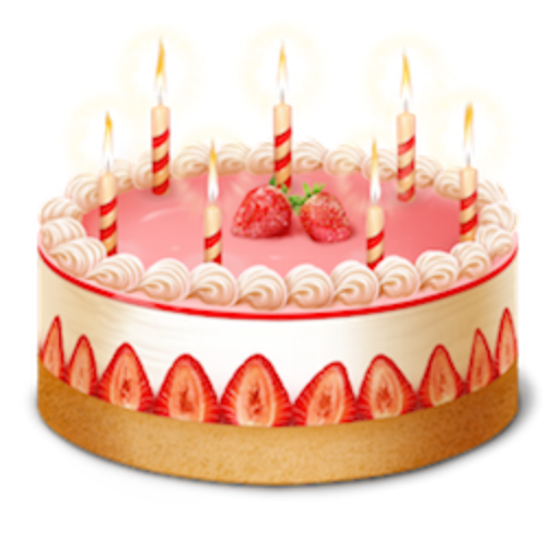 A pink birthday cake with candles